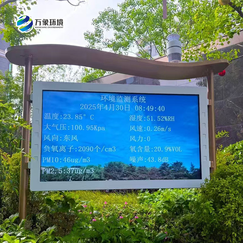 高智能負(fù)氧離子監(jiān)測站，全彩屏下的負(fù)氧離子監(jiān)測方式